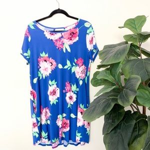 Peach Love California Floral Dress with Pockets